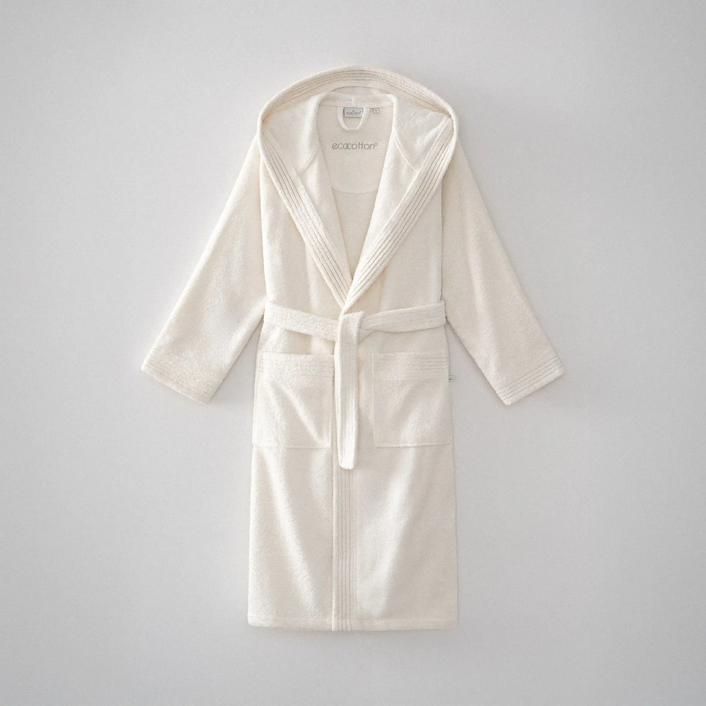Ecosoft Yeni Kadın Bornoz Organik Pamuk Krem