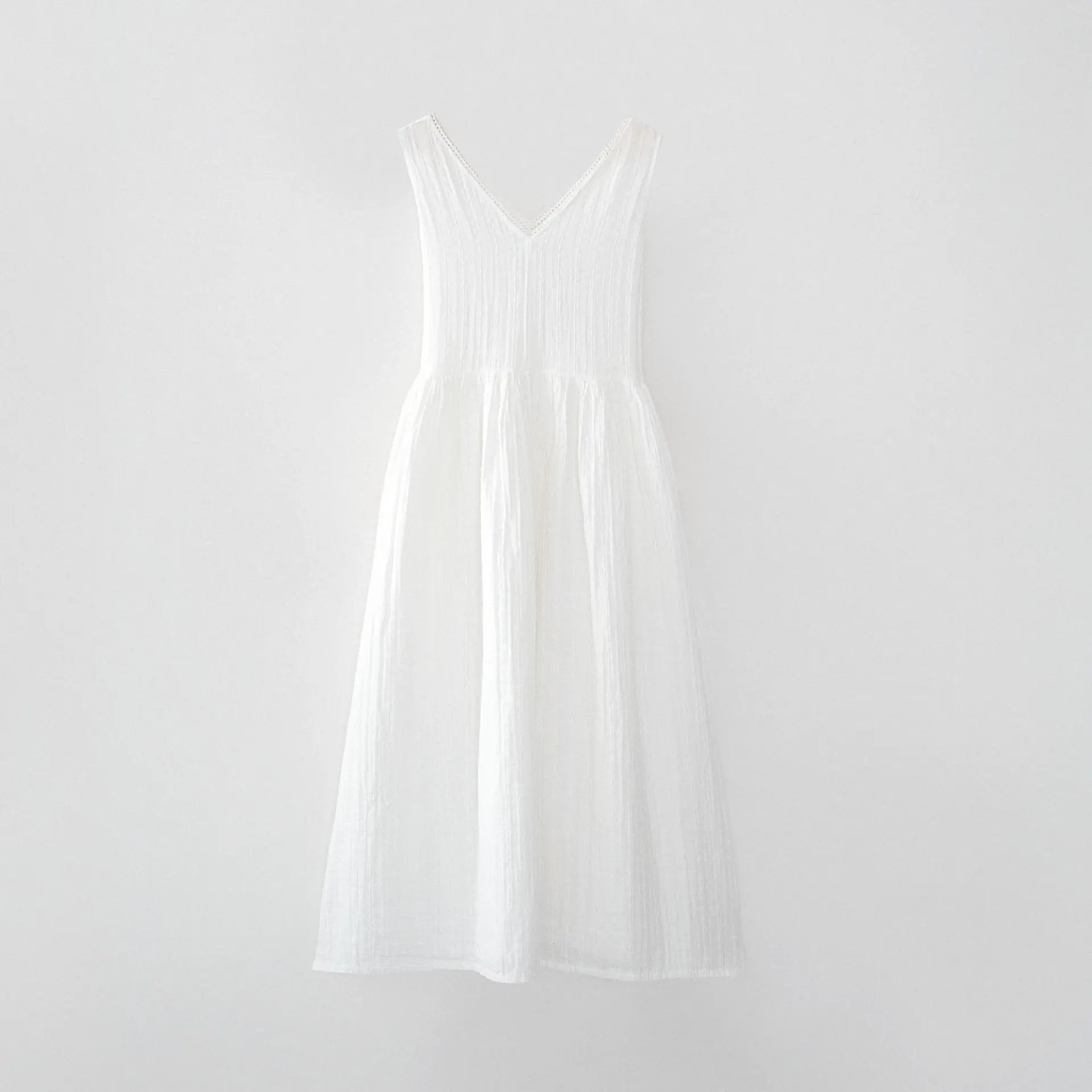 Zeyna Kadın Elbise Organik Pamuk Müslin Krem