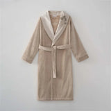 Masal Aile Bornoz Seti Organik Pamuk Bej-Yeşil M/L