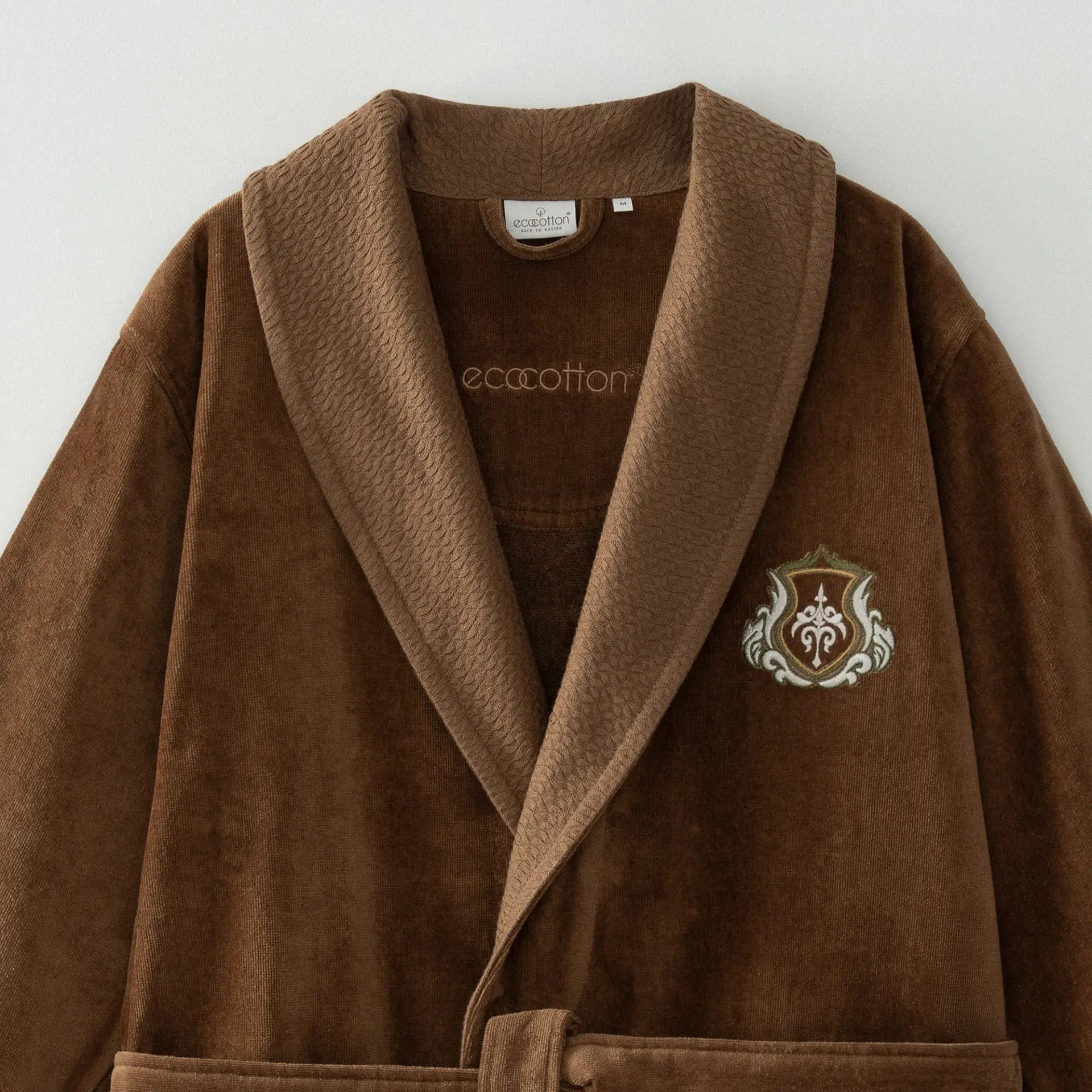 Farah Aile Bornoz Seti Organik Pamuk Yeşil-Kahve M/L