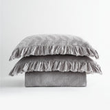 Tanya Çift Kişilik Pike Yatak Örtüsü Takımı Pamuk Gri