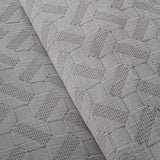 Tanya Çift Kişilik Pike Yatak Örtüsü Takımı Pamuk Gri