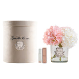 Guerlie&co. Pembe/Beyaz Ortanca Gümüş
