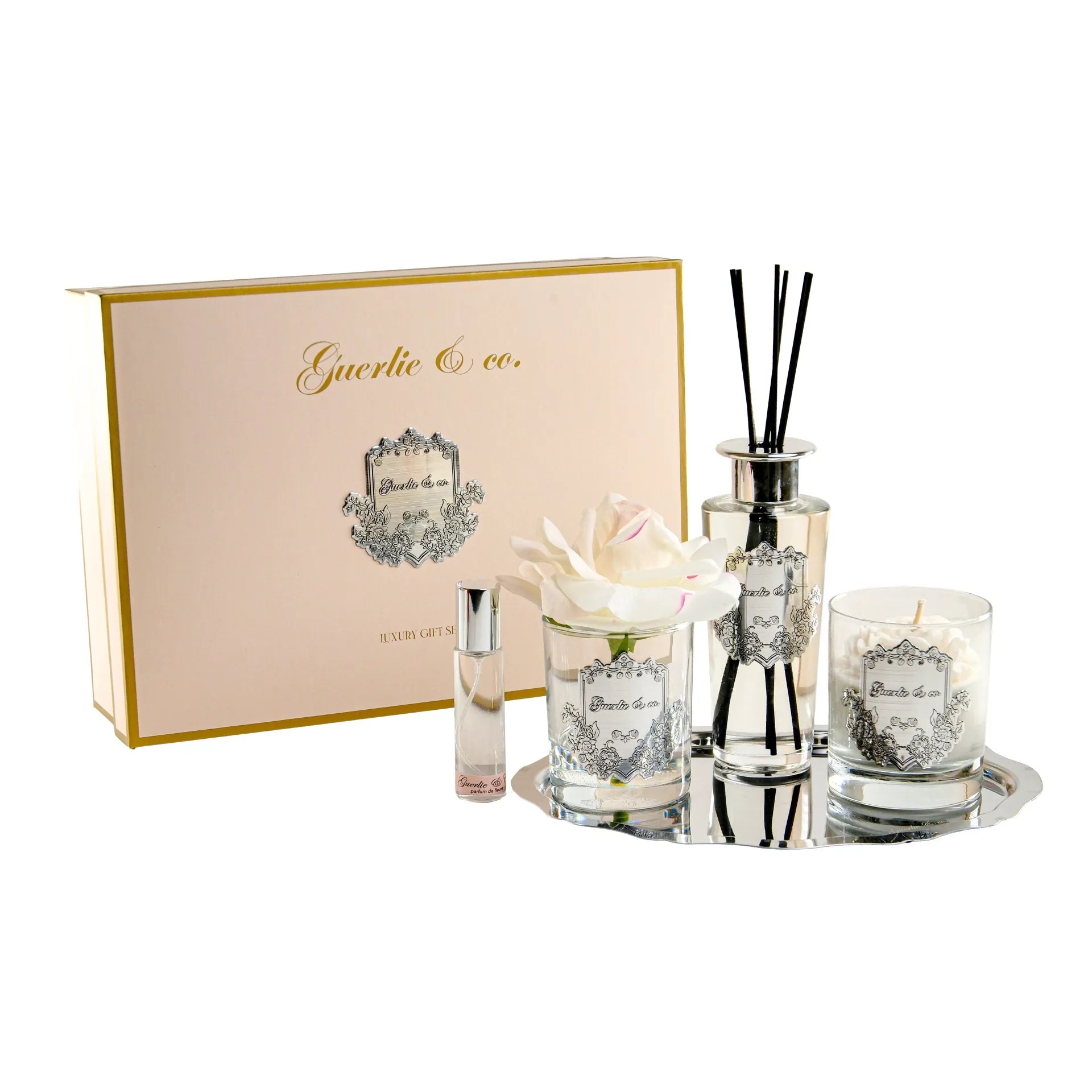 Luxury Silver Set Krem Gül