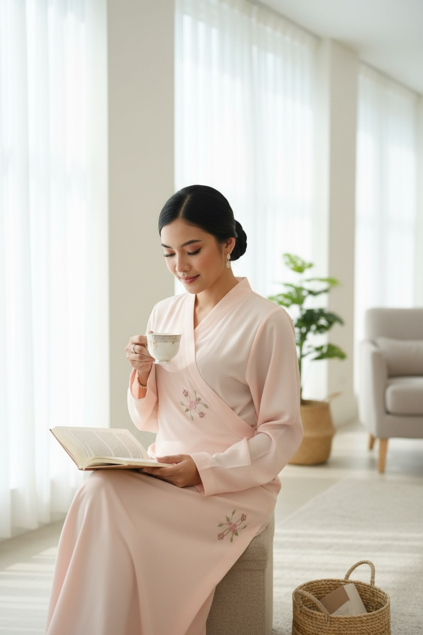 Pembe Rokokolu Namaz Sabahlığı