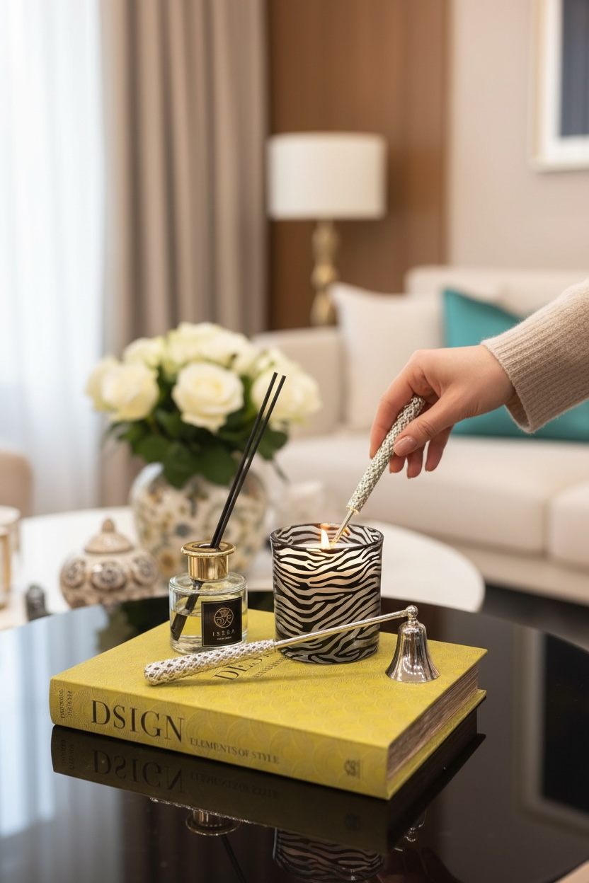 Hasır Desen Mum Söndürücü