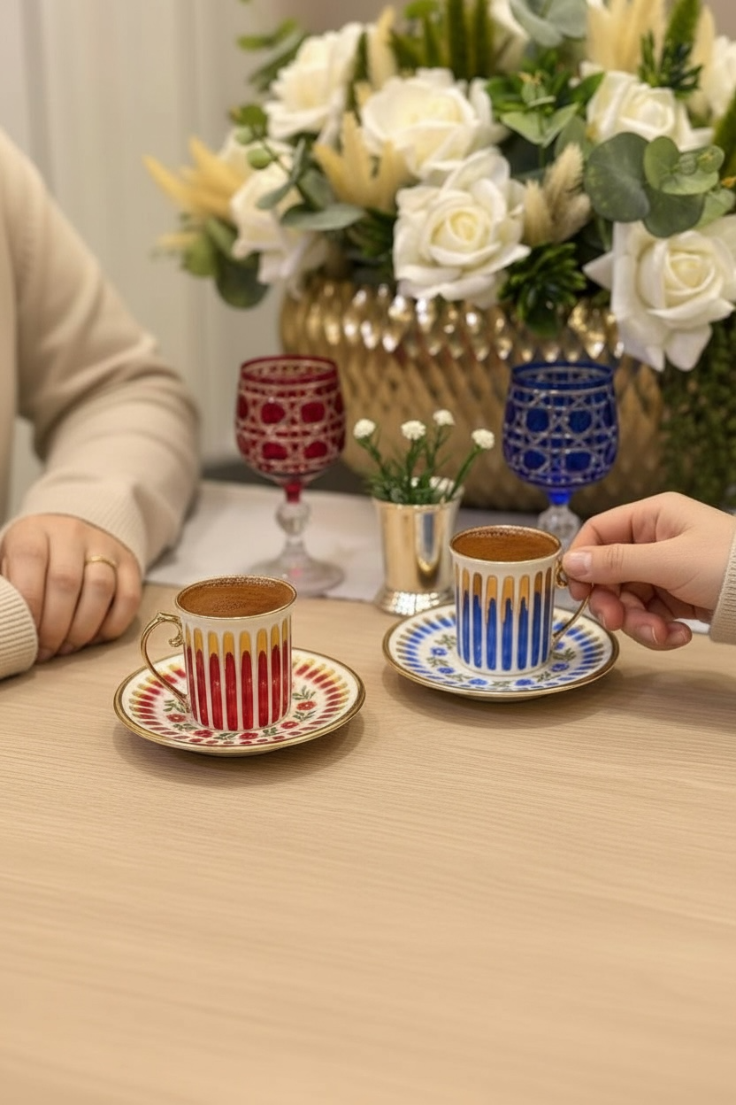 Nigar 6’lı El Boyaması Fincan Takımı