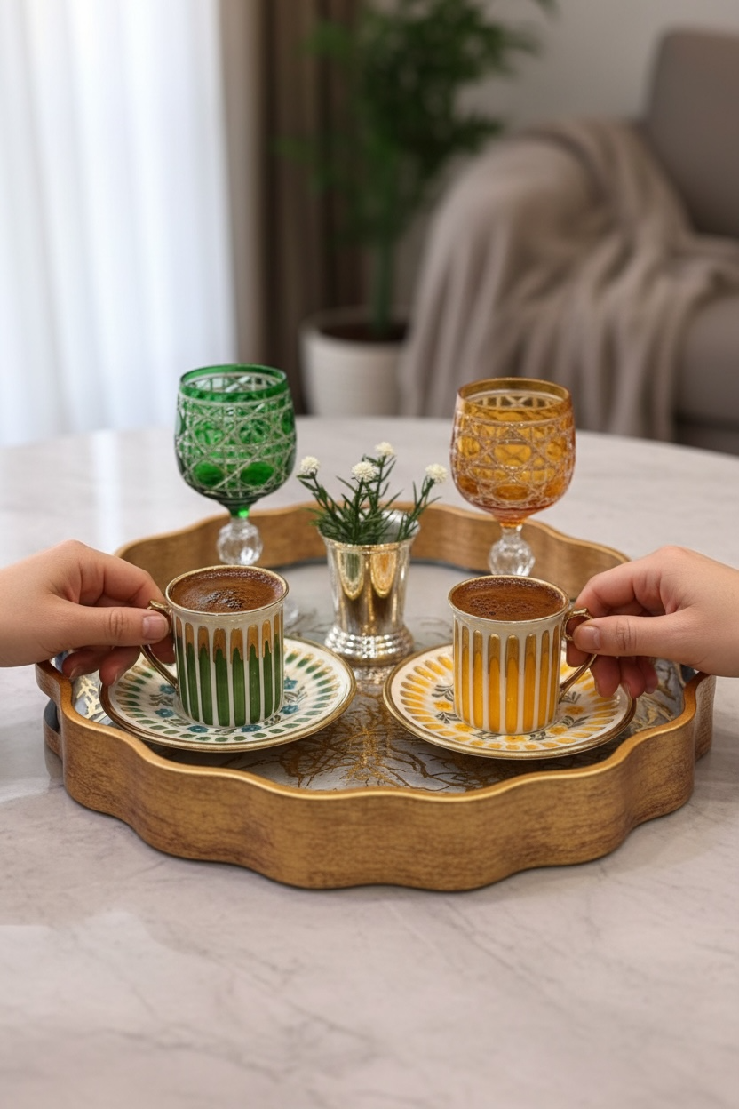 Nigar 6’lı El Boyaması Fincan Takımı