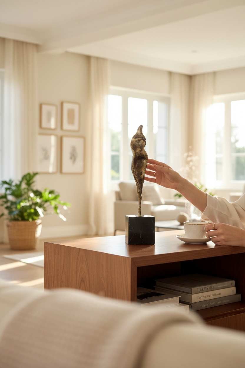 Altı Mermer Kadın Obje Küçük