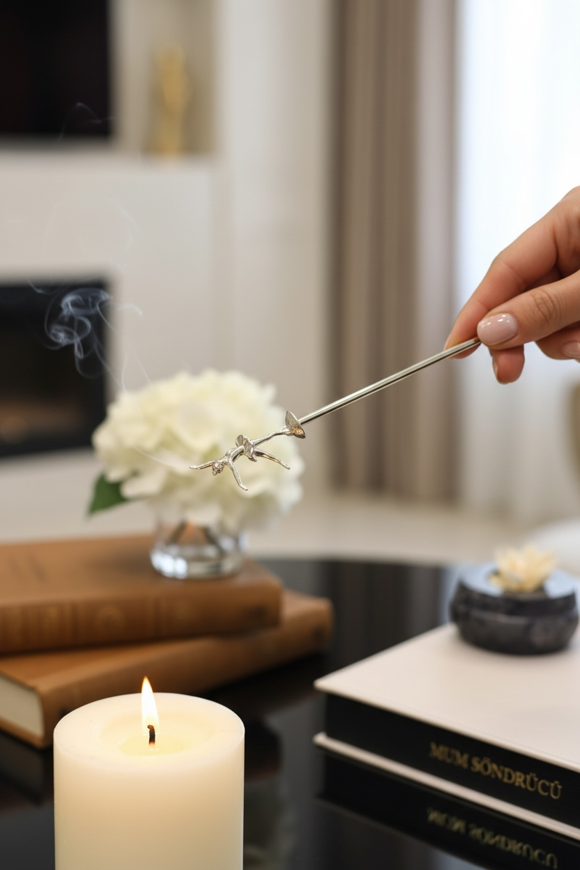 Balerin Gümüş Mum Söndürücü