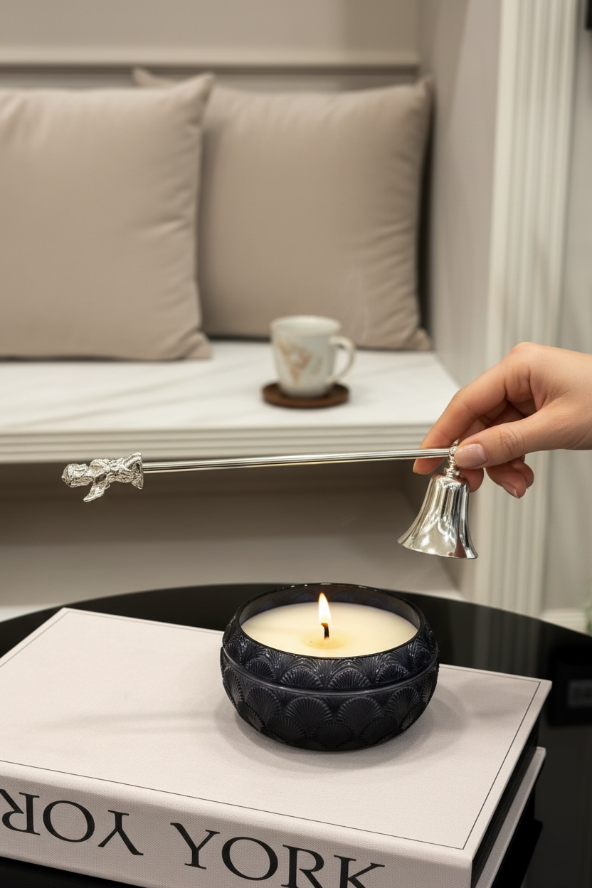 Melek Gümüş Mum Söndürücü