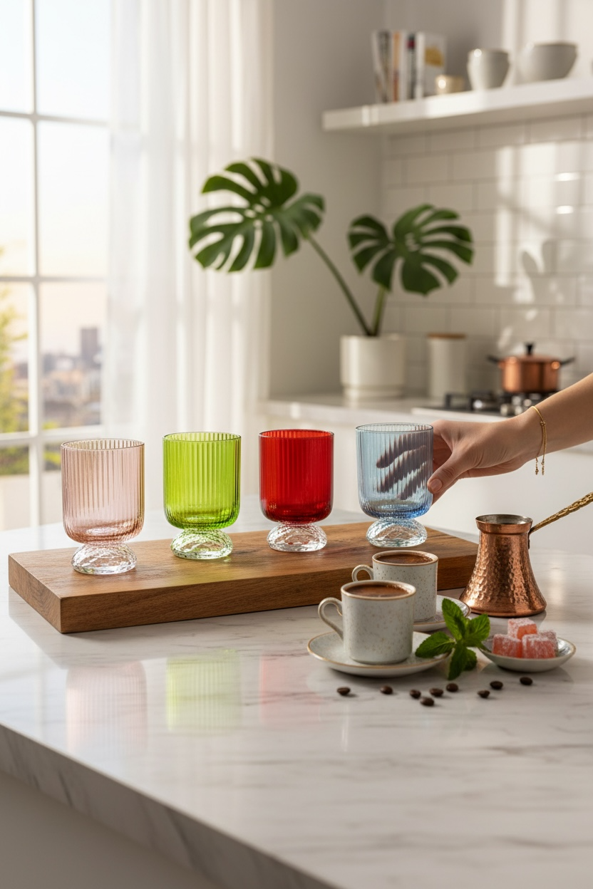 Mikasa Moor Bonny 6’li Renkli Kahve Yani Su Bardağı