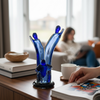 Family Blue Glass Decor