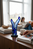 Family Blue Glass Decor