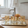 5 Parçalı Kristal Amber Banyo Seti