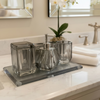 5 Parçalı Kristal Füme Banyo Seti