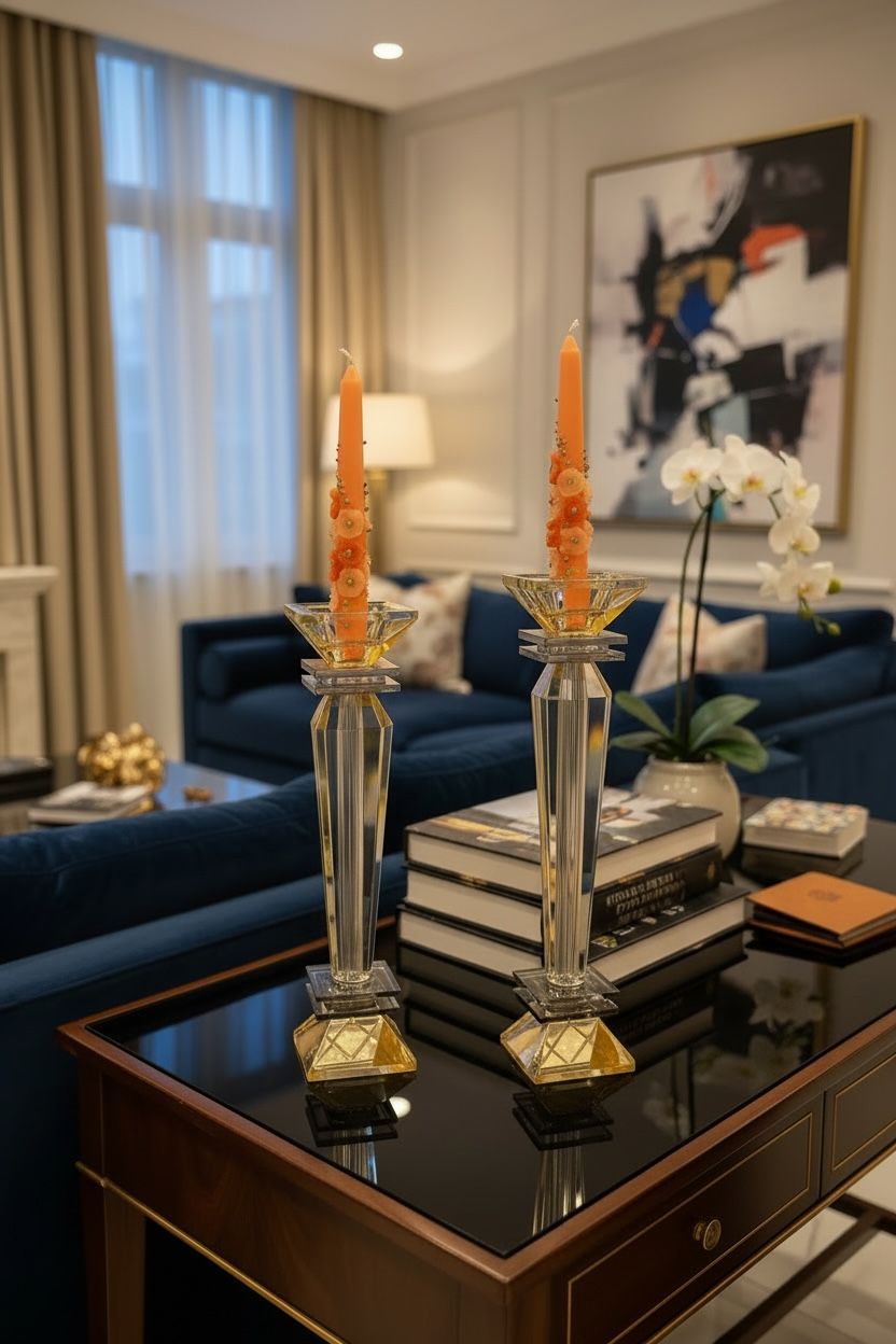 2’li Füme – Şampanya Şamdan Seti