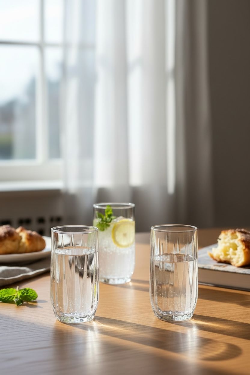 6’li Uzun Şeritli Meşrubat Bardak Seti