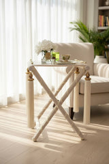 Püskül Detaylı Gold Sehpa