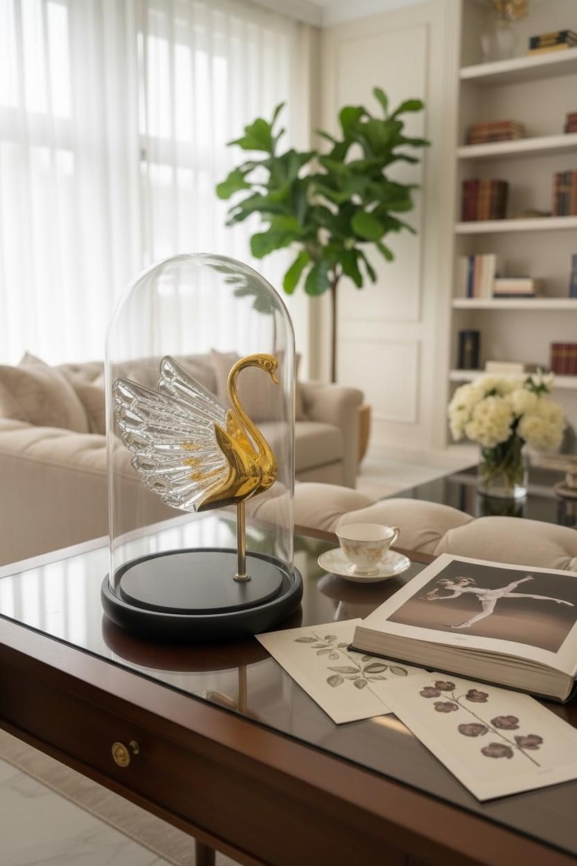 Mikasa Moor Kristal Gold Kuğu Fanus