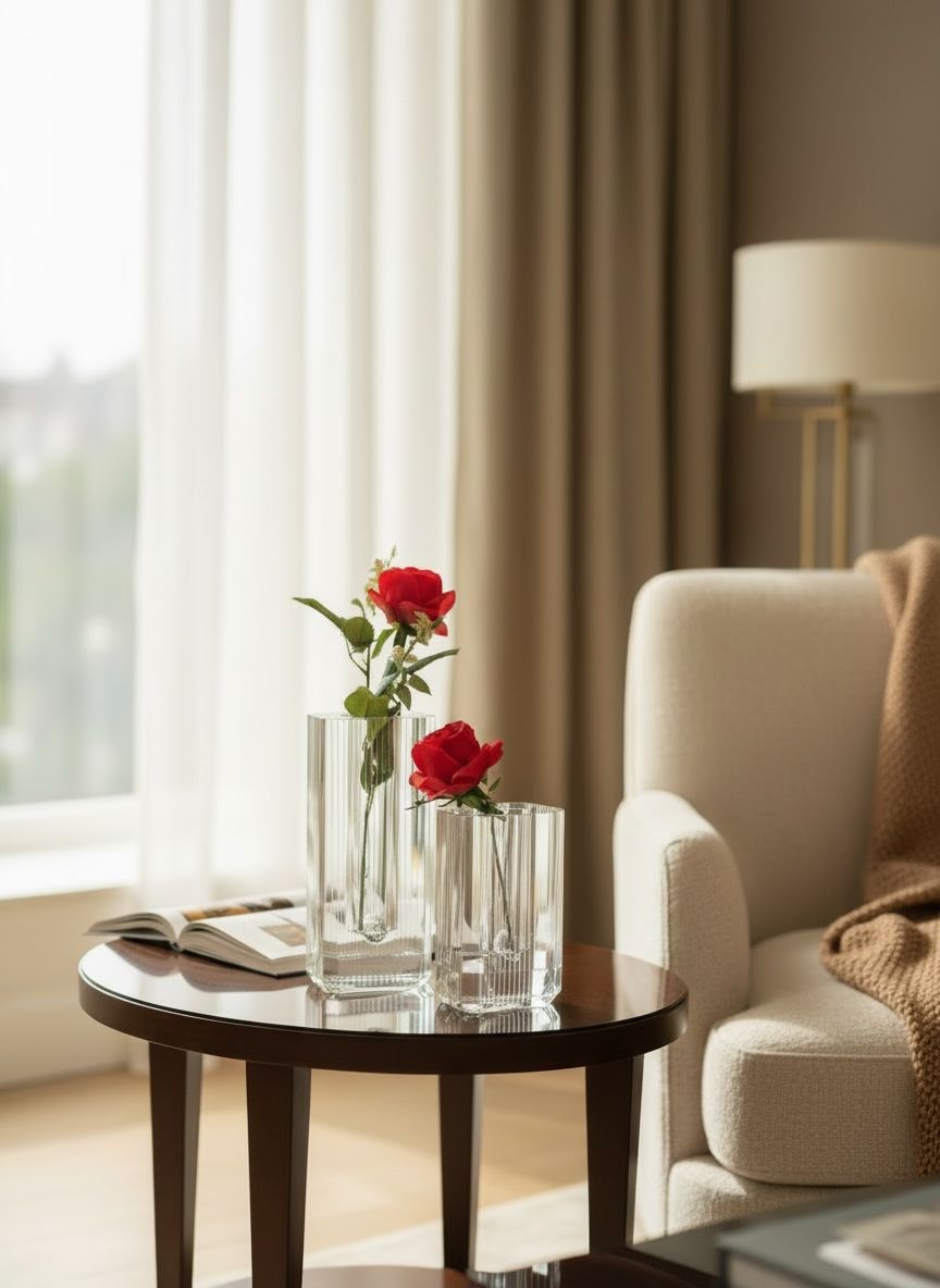 Kristal Şeffaf Vazo