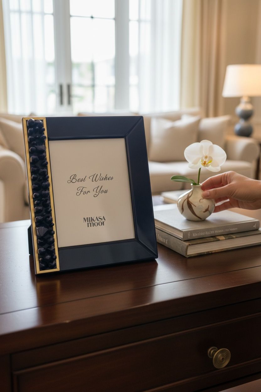 Polky Lacivert Cam Çerçeve