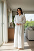 Elegance Beyaz Dantel Detaylı Sabahlık
