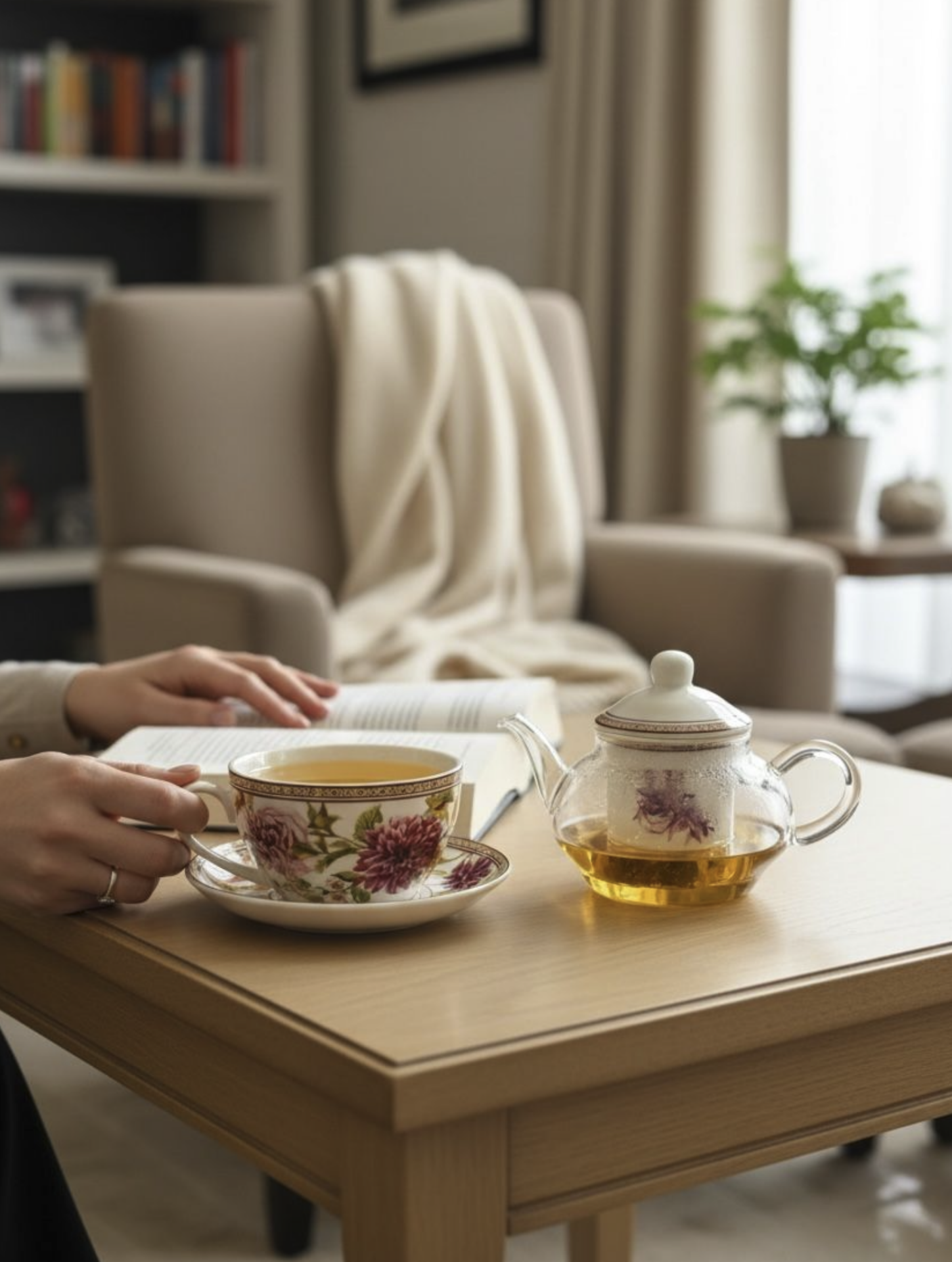 Mikasa Moor Flowers Demlik-Fincan Seti