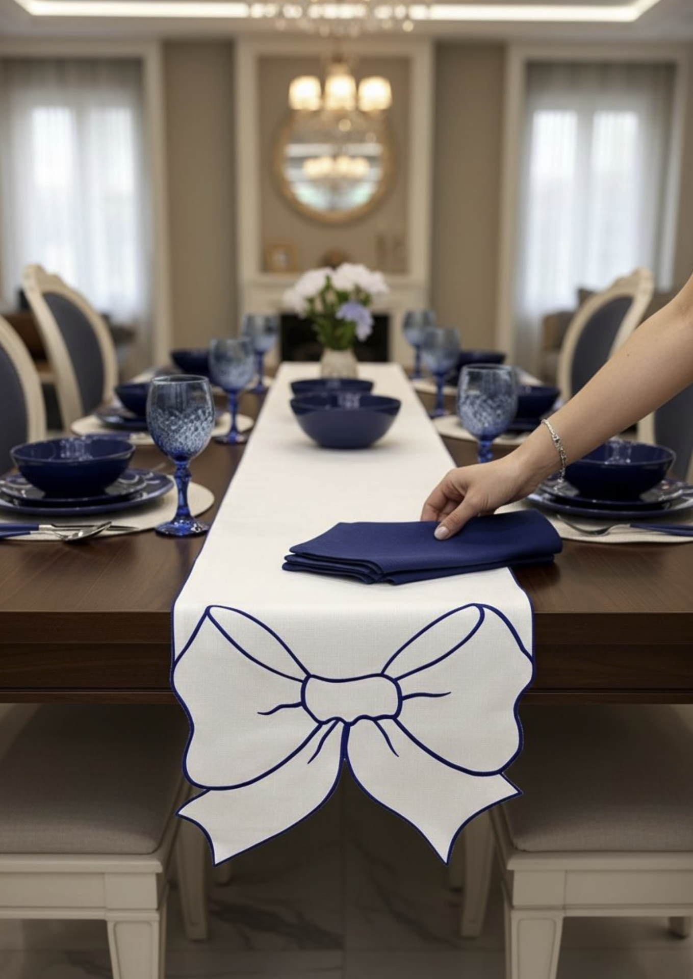 Kurdeleli Kumaş Runner