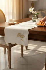 Gold yonca desenli Runner