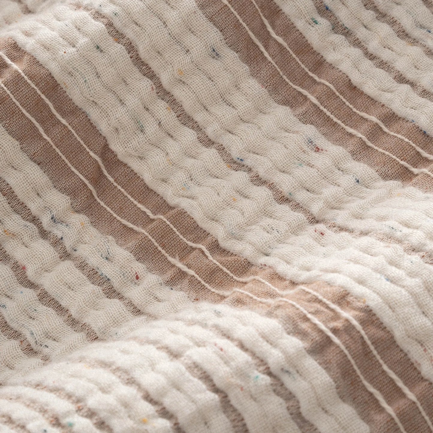 Hivda Çift Kişilik Yatak Örtüsü Seti Organik Pamuk Müslin Terra