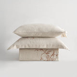 Libera Çift Kişilik Nevresim Takımı Organik Pamuk Keten Krem-Terra