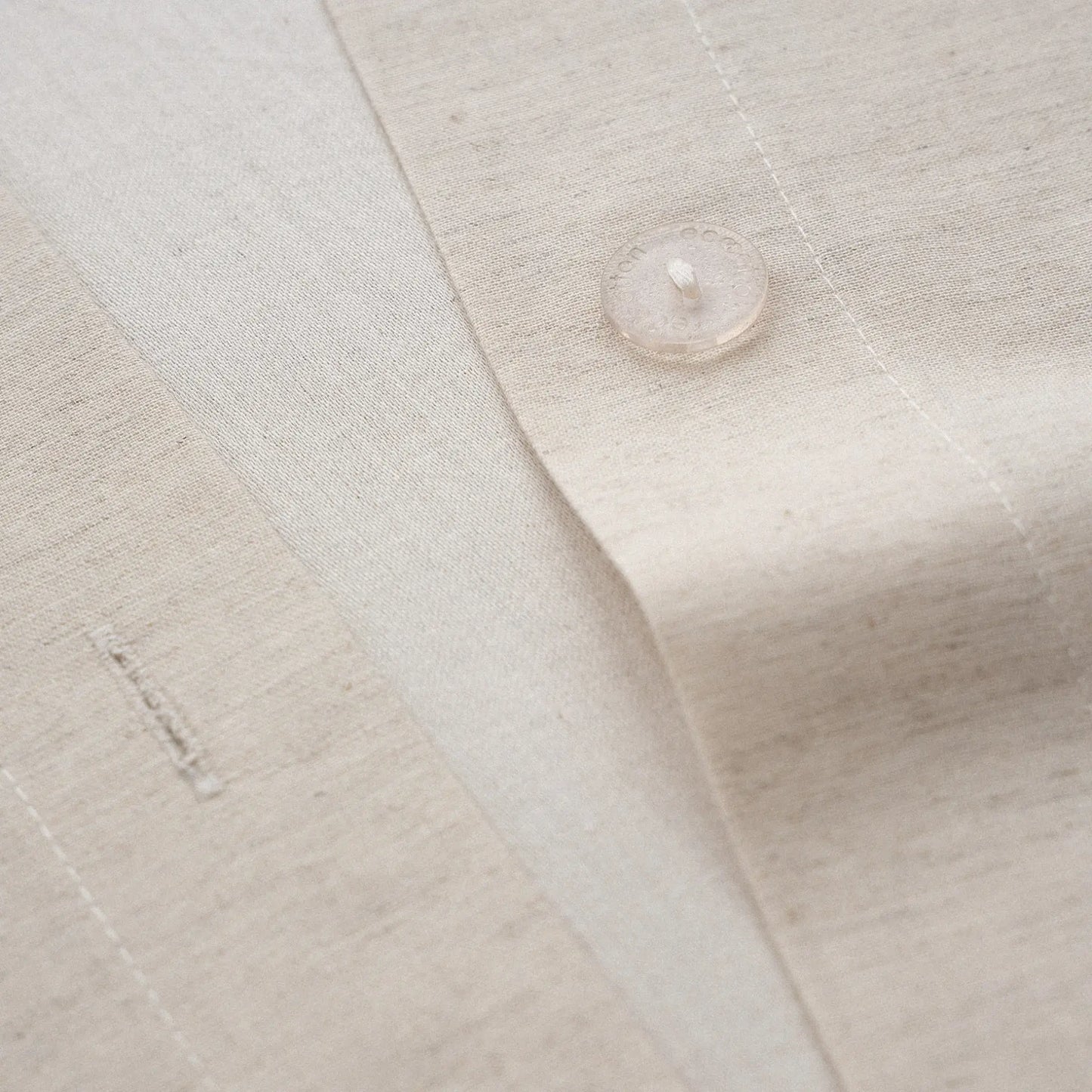 Libera Çift Kişilik Nevresim Takımı Organik Pamuk Keten Krem-Terra