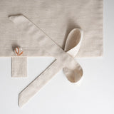 Libera Çift Kişilik Nevresim Takımı Organik Pamuk Keten Krem-Terra