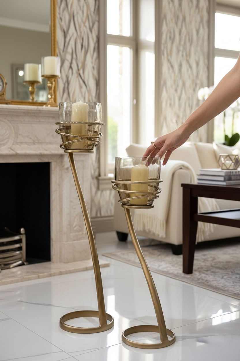 Mikasa Moor Ayaklı Gold Mumluk