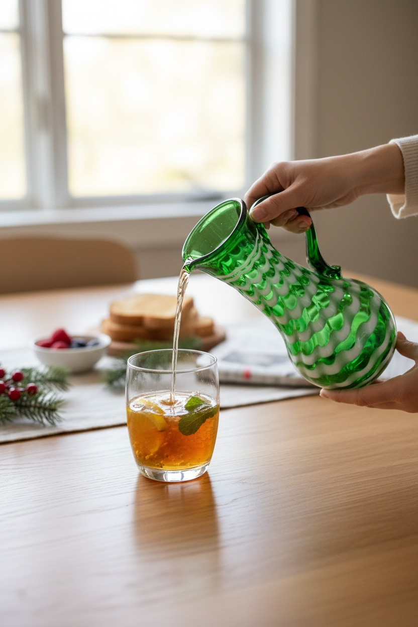 Yeşil Meşrubat Sürahi