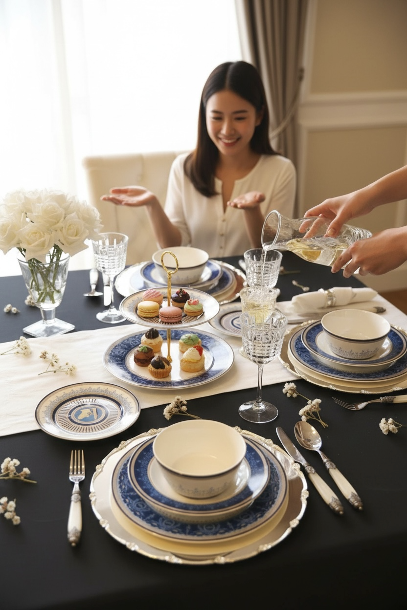 Joy Carmen BLUE BANUBE 6 'LI YEMEK TAKIMI