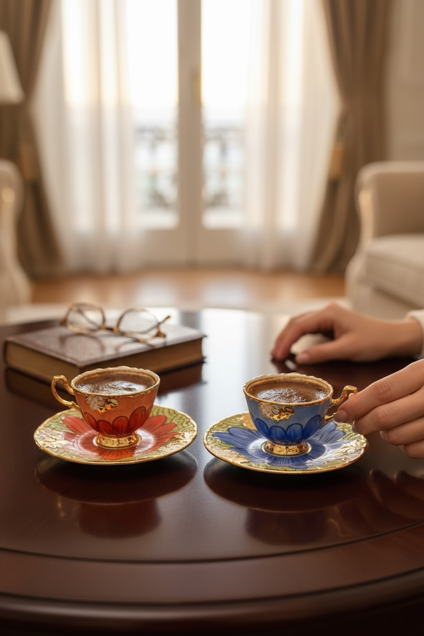 Bahara 6’lı El Boyamalı Fincan Takımı