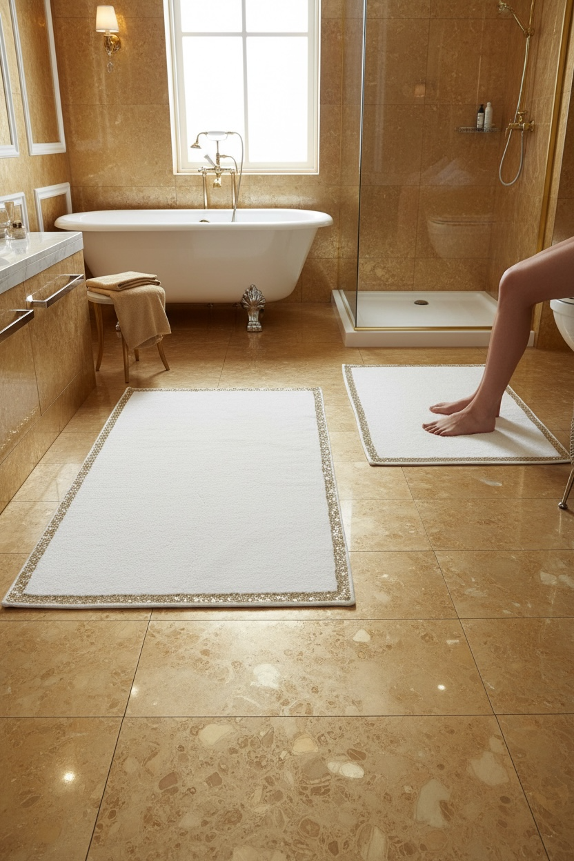 İsera Perla Gold Paspas Set Koleksiyonu