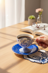 Delik İşlemeli Kahve Peçete Seti — 6 Adet