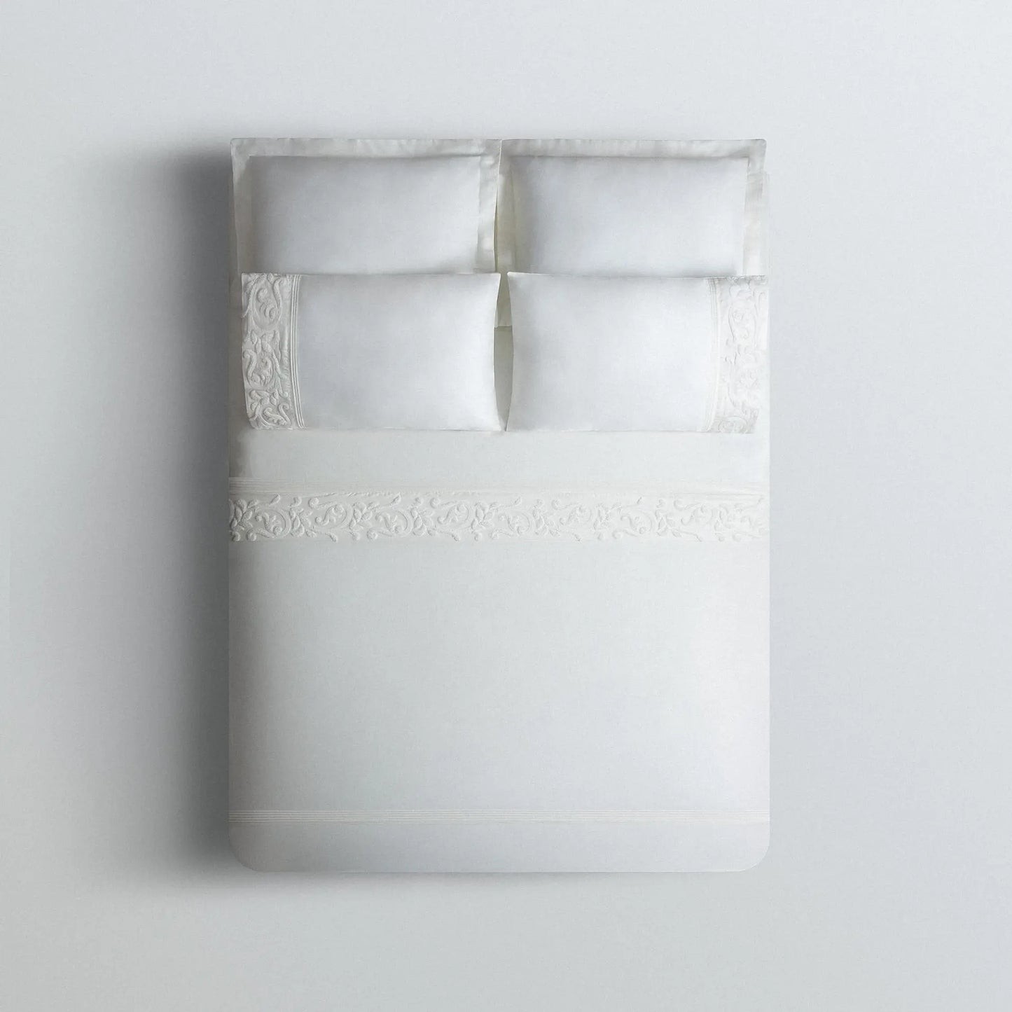 Yade Çift Kişilik Nevresim Takımı Organik Pamuk Saten Krem