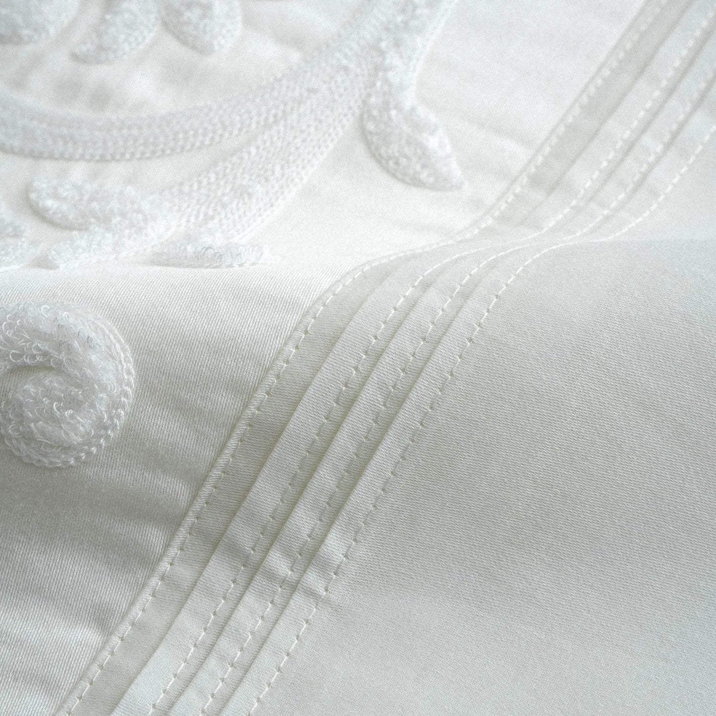 Yade Çift Kişilik Nevresim Takımı Organik Pamuk Saten Krem